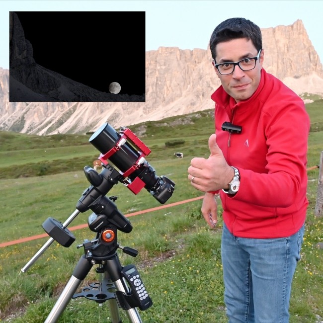 Eclisse di Luna dalle Dolomiti con Borg 90FL f3.9 e ESATTO 3”