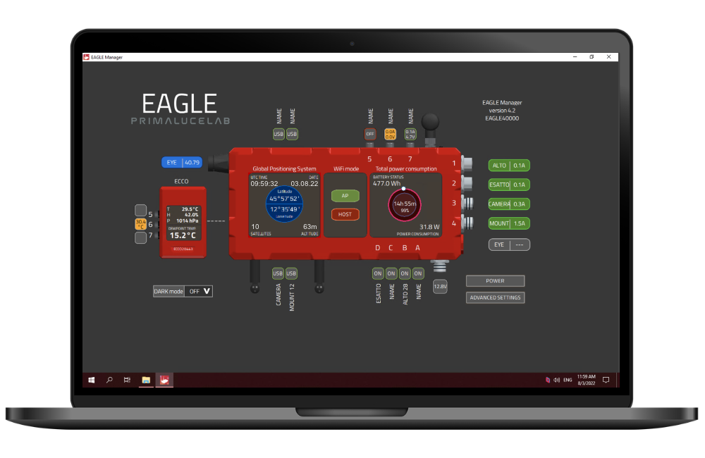 Primo utilizzo di EAGLE: controllo remoto da un computer Mac