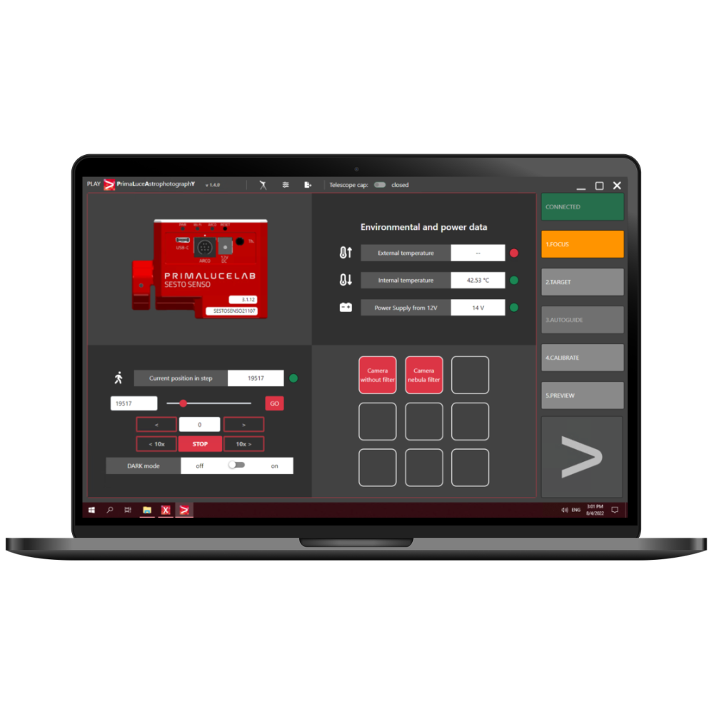 Come controllare SESTO SENSO 2 con il software per astrofotografia PLAY