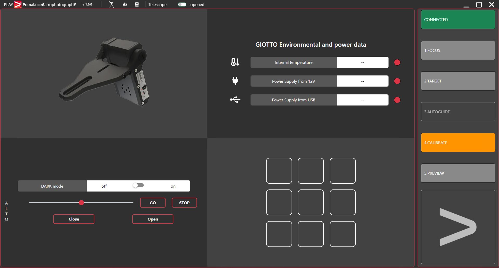 Come controllare e calibrare ALTO con il software PLAY