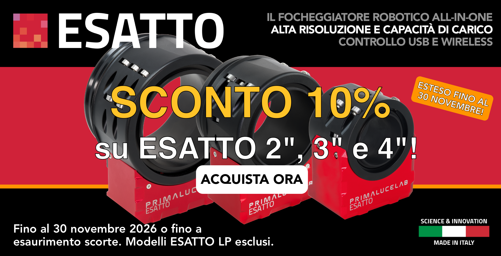 Sconto 10% su focheggiatori robotici ESATTO